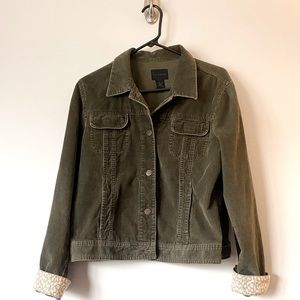 The Limited Olive Green Corduroy Jacket, Size L